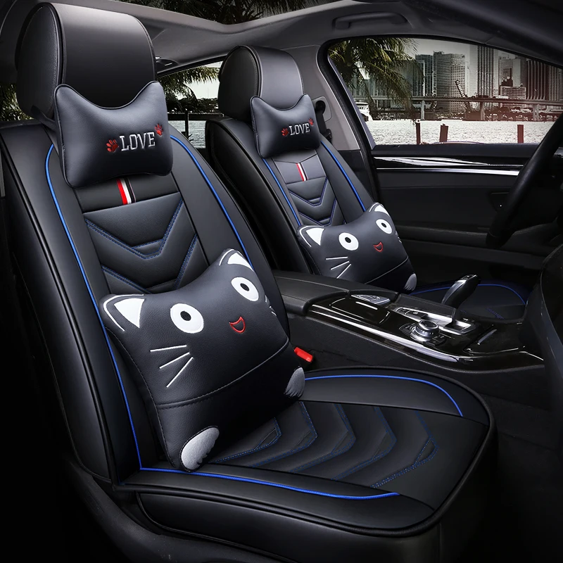 Мультяшный кожаный чехол для автомобильного сиденья honda civic accord CRV XRV HRV INSPIRE Odyssey Jazz
