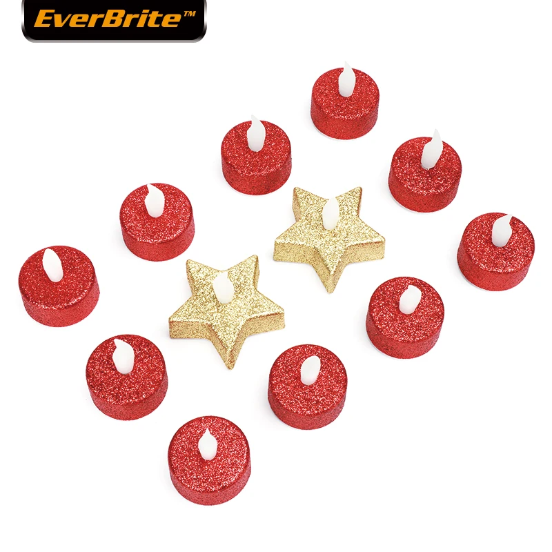 12PC EverBrite 6 шт. светодиодный светильник для свечей беспламенные Свечи с батареей и пультом дистанционного управления для декорации дома вечерние, свадебные, рождественские - Цвет: 12PC