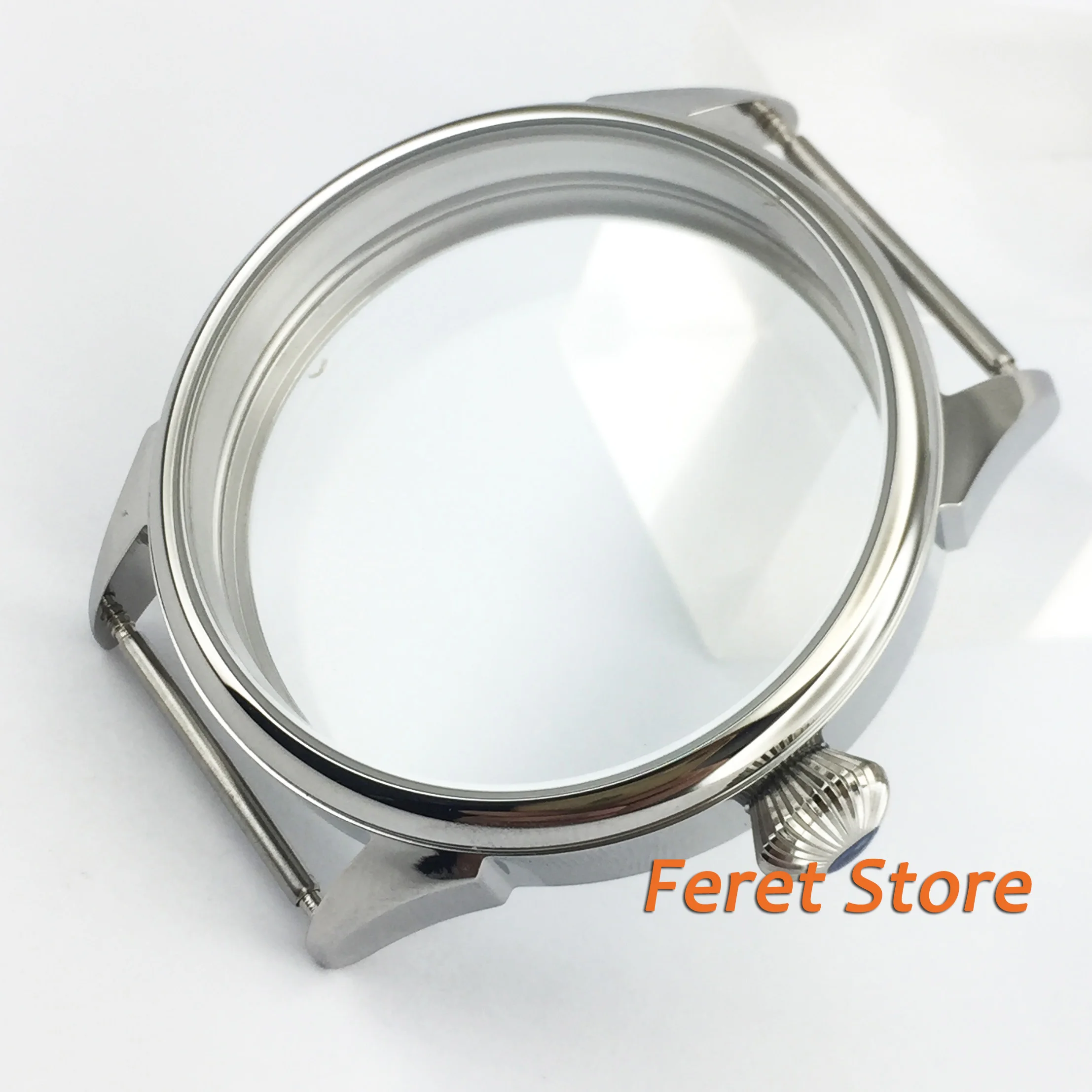 Полированный просвечивающий чехол из нержавеющей стали 42 мм подходит для часов