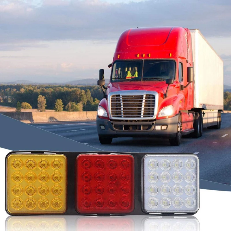 Задние фонари для прицепа 2 шт. в упаковке 48 светодиодов 12 В водонепроницаемый