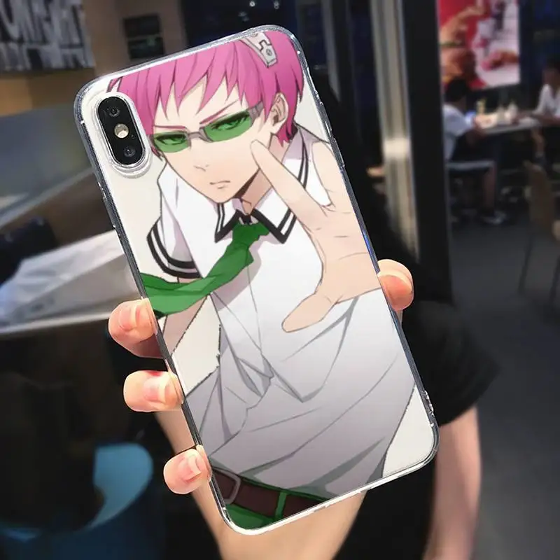 

The Disastrous Life of Saiki anime Phone Case Transparent soft For iphone 5 5s 5c se 6 6s 7 8 11 12 plus mini x xs xr pro max