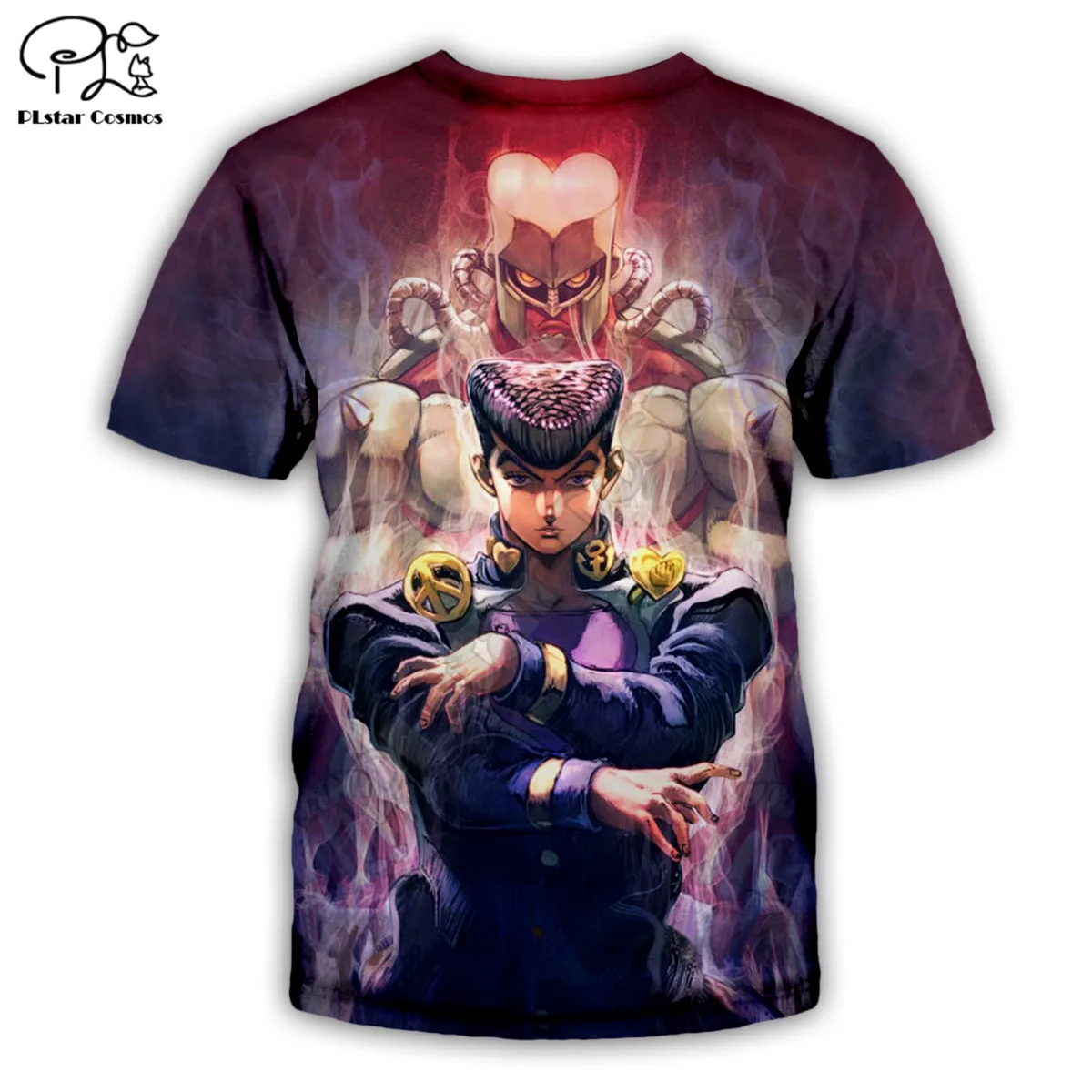 

PLstar Cosmos jojo's Bizarre Adventure 3D Printed Men for women t shirt summer Short sleeve shirt Casual T-shirt top style-1