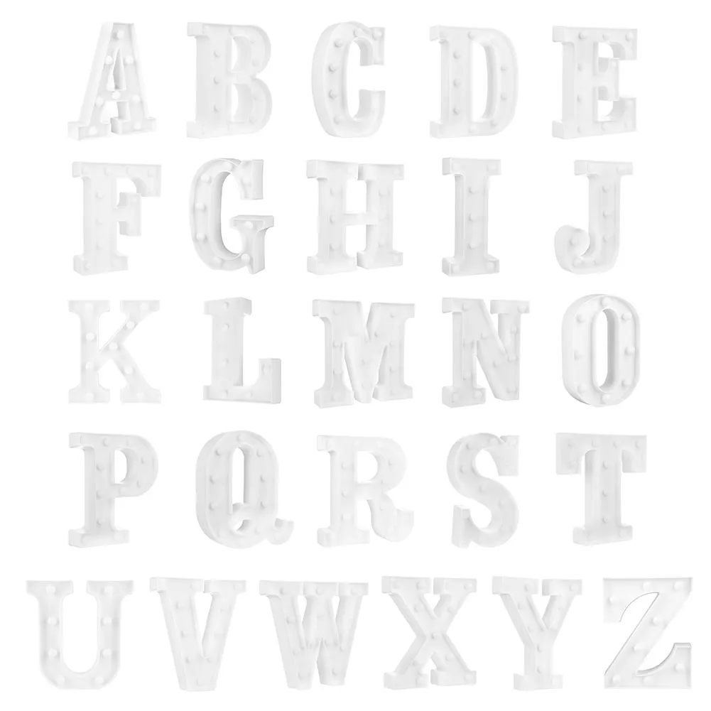 

3D LED Night Lamp 26 Letter Marquee Sign Wall Hanging Lamp Indoor Wedding Party Home Decoration Night Light for Christmas