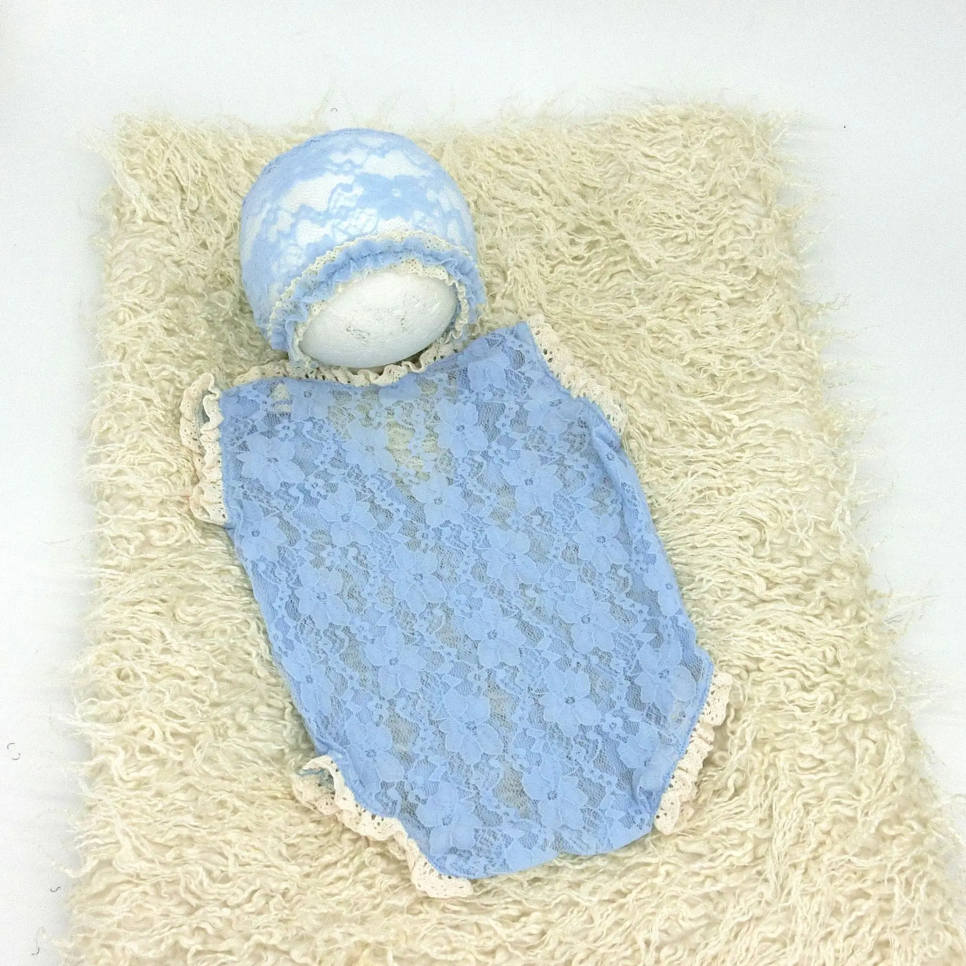 Детский реквизит для фотосъемки новорожденный Кружевной Костюм с капюшоном