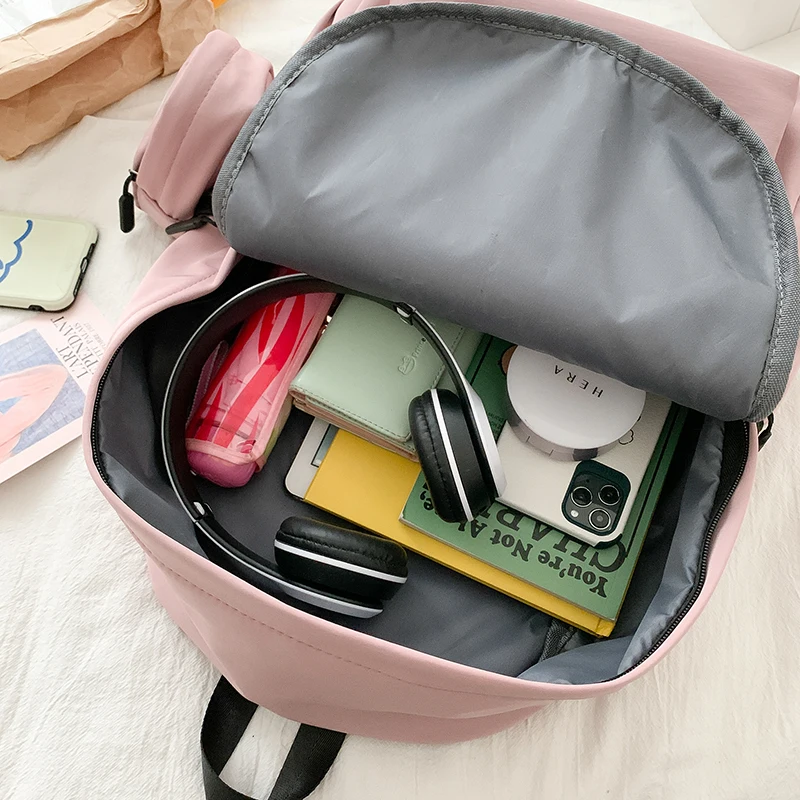 

Flower Pattern Women Backpack High Quality Canvas Shoulder School Bag Suckrack For Teenager Girls 2pcs Set Bag Mochilas Mujer