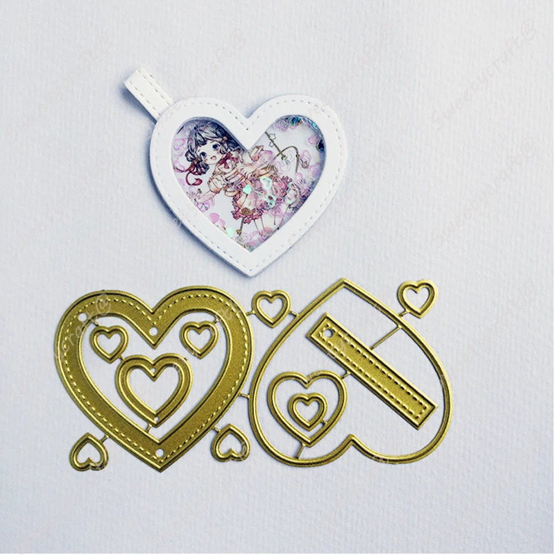 Штампы для рукоделия скрапбукинга стряхивание сердца рамка металлической резки