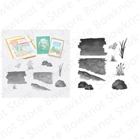 oceanfront metal cutting dies and clear stamps for diy scrapbooking decor embossing template greeting card handmade 2022 new