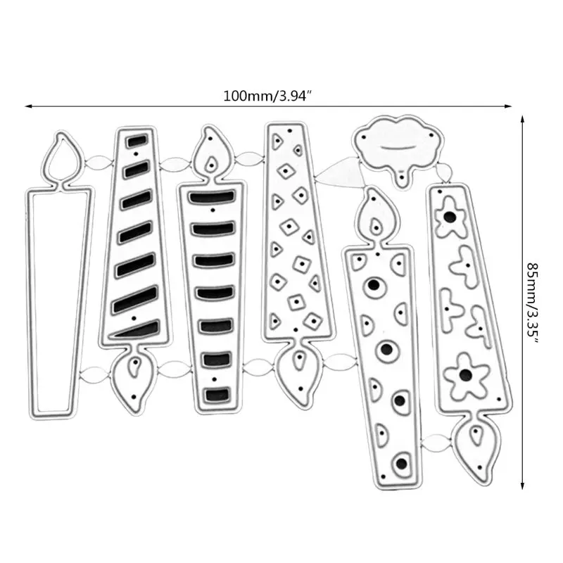 

Birthday Candle Metal Cutting Dies Stencil DIY Scrapbooking Album Stamp Paper Card Embossing Decor Crafts