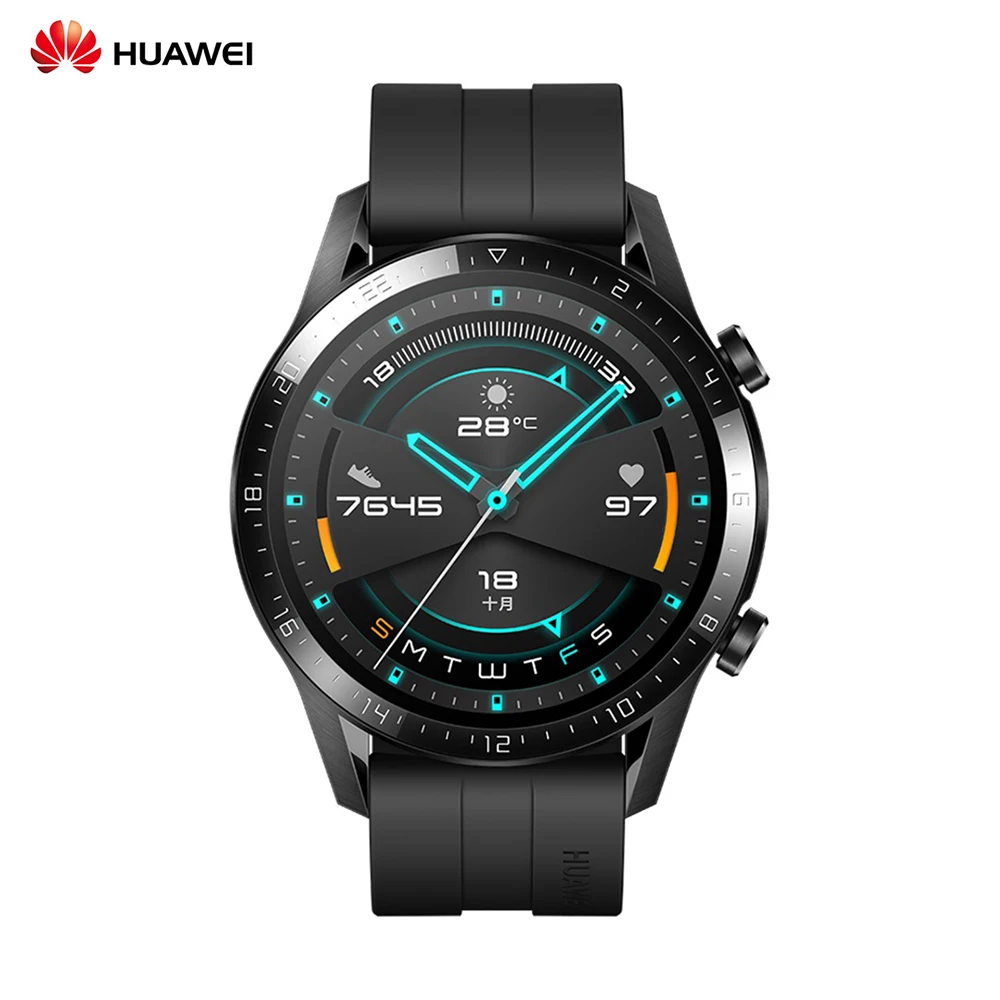 HUAWEI WATCH GT 2 Smartwatch 42 мм 46 мм 5ATM GT2 BT умные часы водонепроницаемые спортивные BT 5,1 gps сердечного ритма кровяное давление для мужчин и женщин