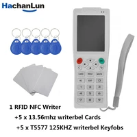handheld newest icopy8 smart ic id card key scanner rfid copier nfc reader rewriter duplicator programmer with full decode func