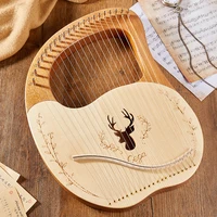 19 strings wooden spruce lyre harp stringed musical instrument piano box ornaments gift for beginner professional performance