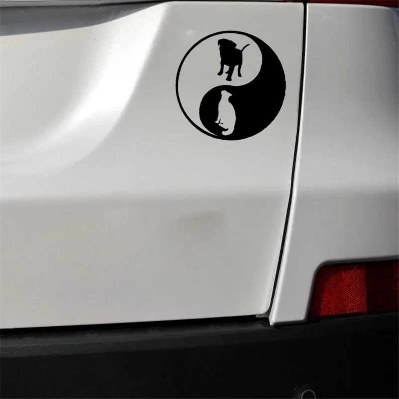 

Car Stickers Decor Motorcycle Decals Interesting Dog and Cat Decorative Accessories Creative Sunscreen Waterproof PVC,12cm*12cm