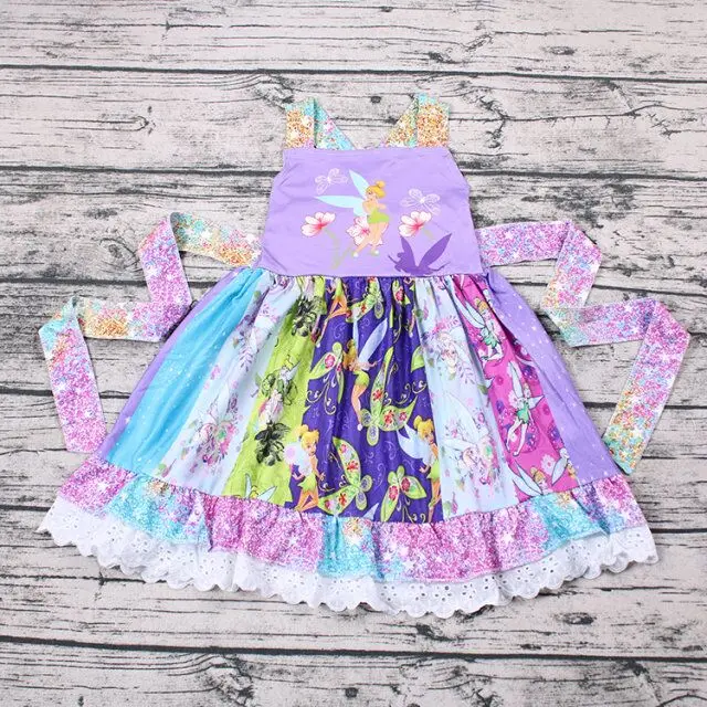 

Purple fairy print twirl dress kids fashion dresses