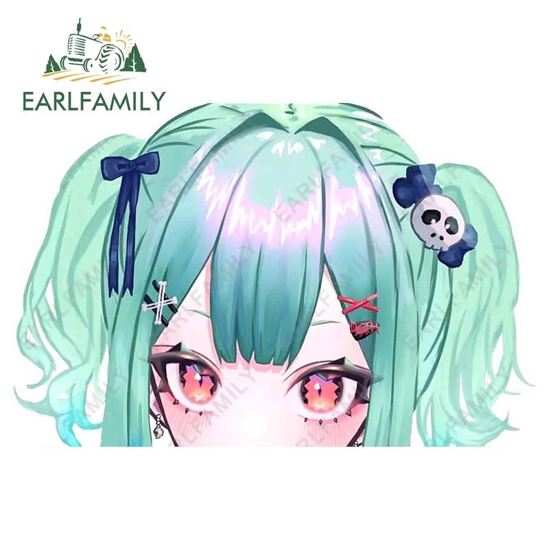 

EARLFAMILY 13cm x 8.6cm for Hololive En Peek Camper Car Accessoires Stickers Funny Vinyl Anime Decal Motorcycle RV JDM Decals