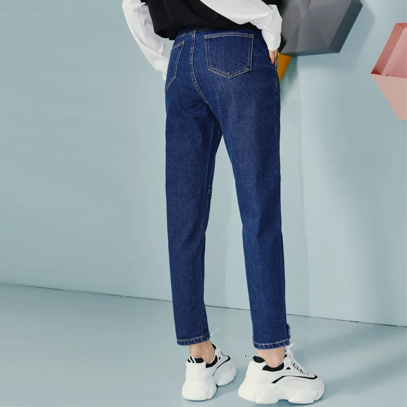 LEIJIJEANS осень и зима новый стиль мягкие удобные свободные женские джинсы от Harlan с