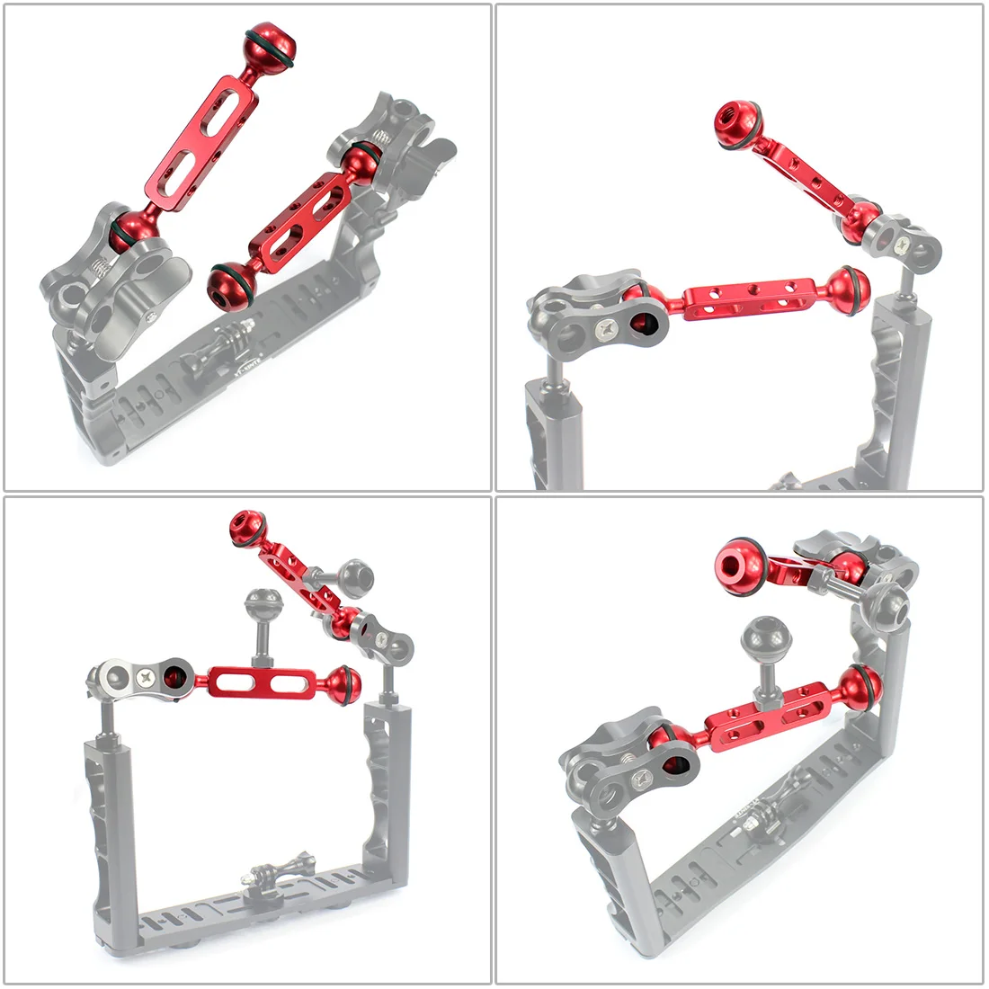 Шарнирный кронштейн GloryStar из алюминиевого сплава для подводной съемки