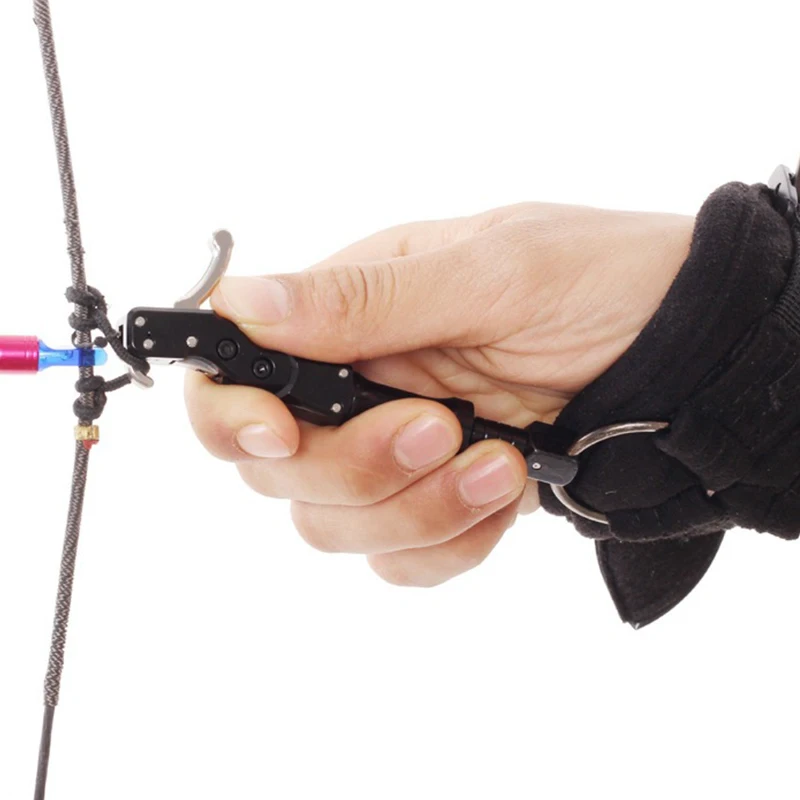 Tiro com Arco de Pulso Alça de Pulso Ajustável para Arco Liberação Aids Arco Caplier Gatilho Composto Acessórios Caça Tiro 1 Pçs 8 High Quality Esporte e Lazer