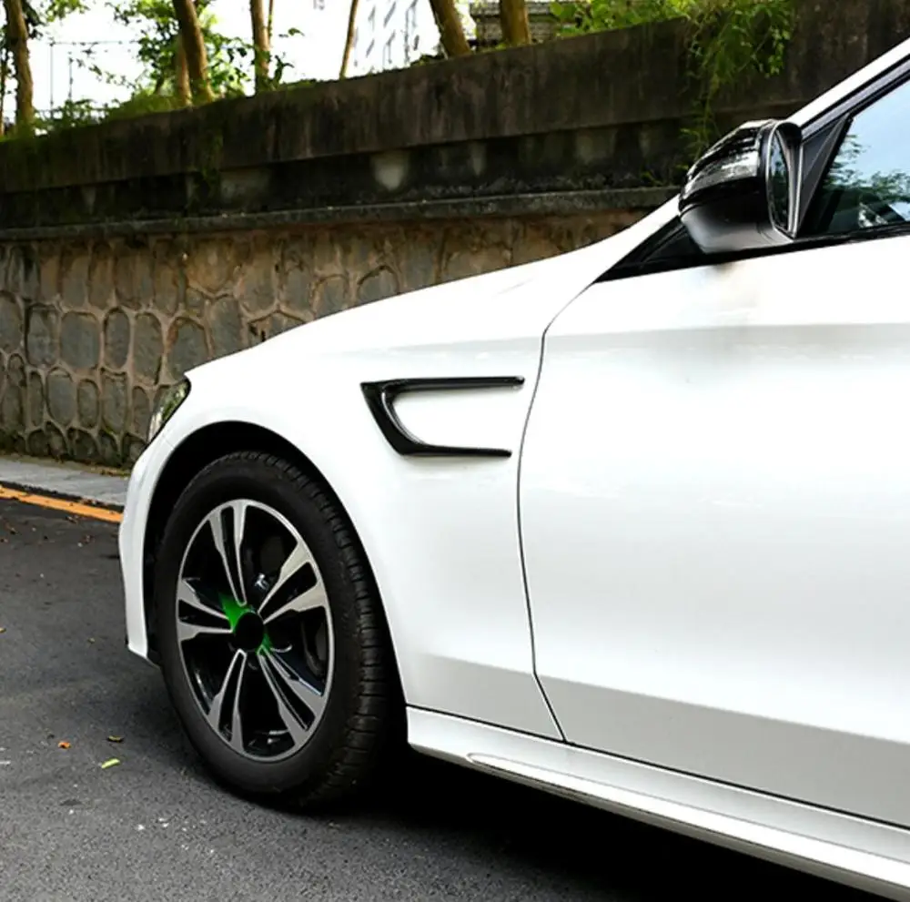 

Углеродного волокна воздушного потока крыло переднего бампера сплиттер для Mercedes C class W205 2 двери и 4 дверь U форма стороны приспособления для резки навесы