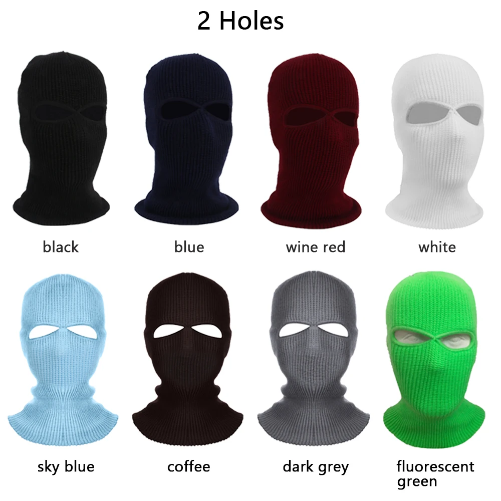1 шт. зимняя вязаная шапка теплая мягкая Лыжная Шапка на все лицо с 2/3 отверстиями