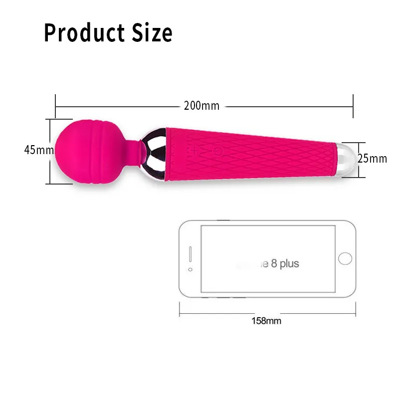 Ручной водонепроницаемый USB Массажер для точки G женщин Волшебная палочка