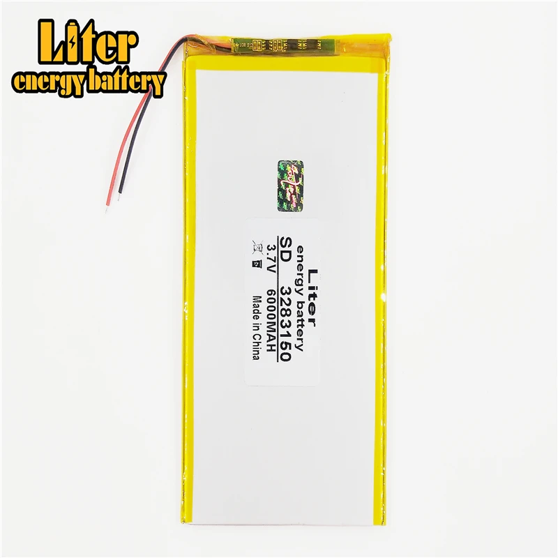 3,7 v 3283150 6000mAh литиевый планшетный ПК аккумулятор электронные книги GPS PDA литий-полимерный аккумулятор