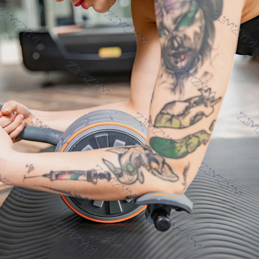 

2Pcs Ab Roller Steel Power Roller Mute Rebound Coaster Abdominal Muscle WheelTrainer Home Gym Exercise Body Building Equipment