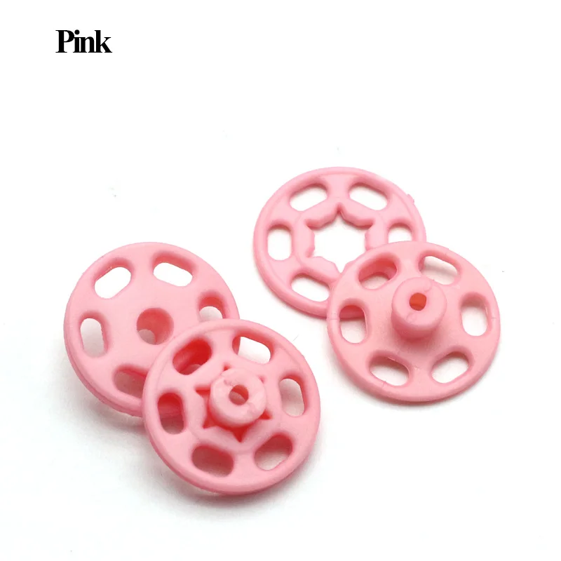 Pink 15 шт. 7 мм/10 мм/13 мм/15 мм/18 мм/21 мм маленькие абс пластиковые оснастки крепеж пресс-Кнопка шпильки Швейные аксессуары - Цвет: Pink