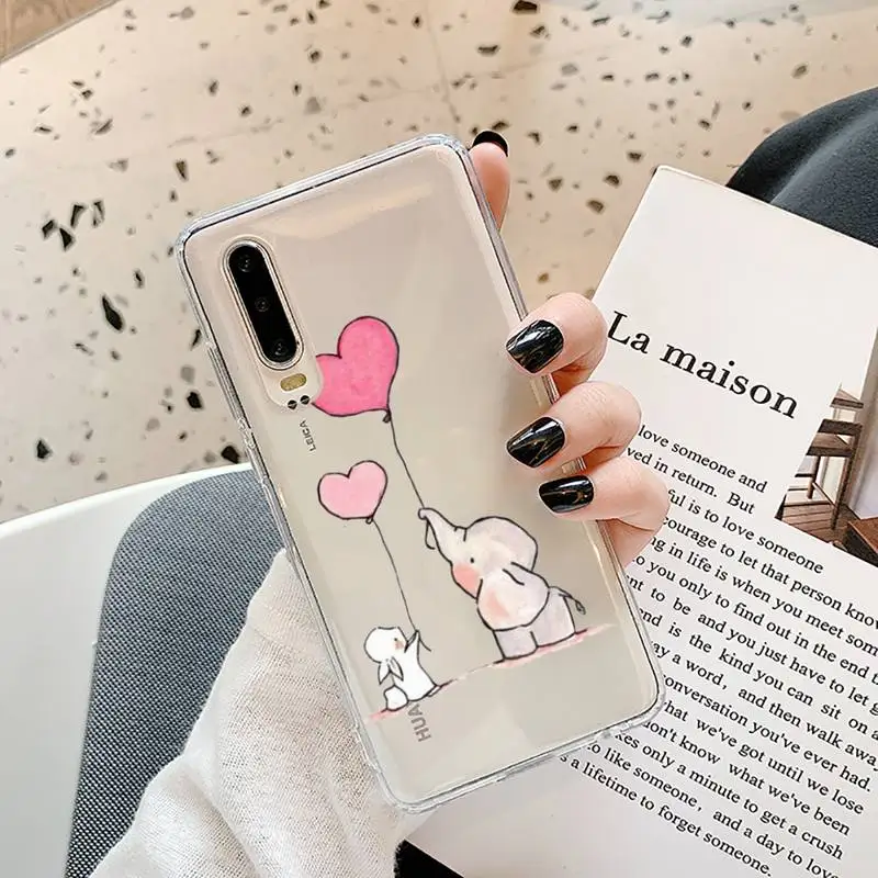 

Balloon mouse Elephant Phone Case Transparent for Samsung A71 S9 10 20 HUAWEI p30 40 honor 10i 8x xiaomi note 8 Pro 10t 11