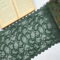 2mlot spandex lace trim bra sewing craft clothing accessories 21cm hunter green elastic lace trims