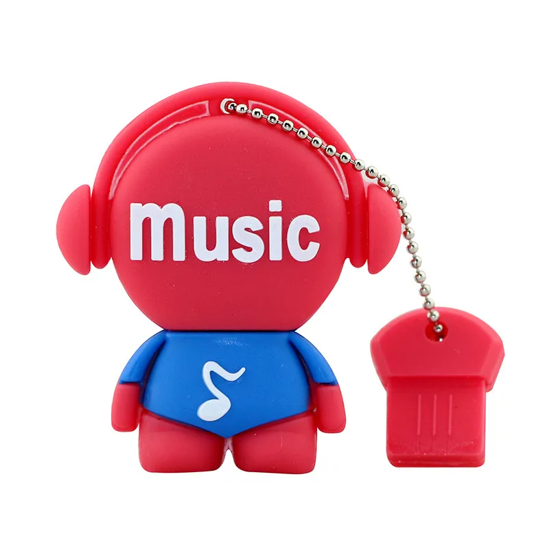 Милая мультяшная Флешка 64 Гб музыкальный Мужской USB флэш-накопитель 4 ГБ 8 16