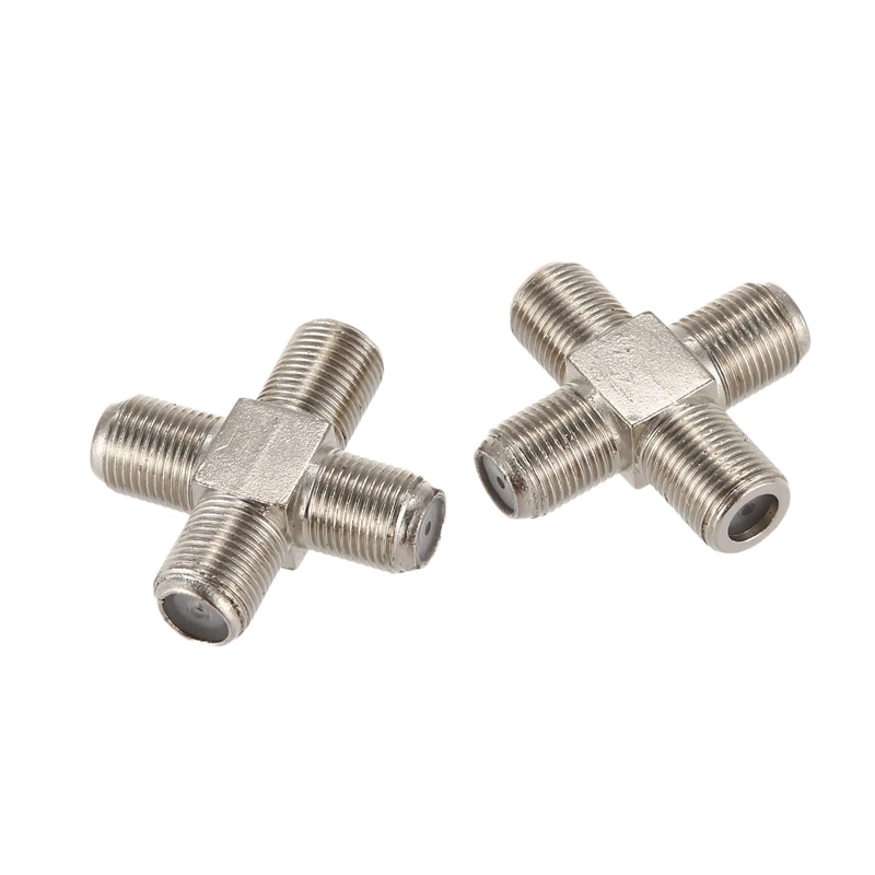 5 Pack 4 полосный F Type коаксиальный кабель сплиттер Combiner Female to для видео