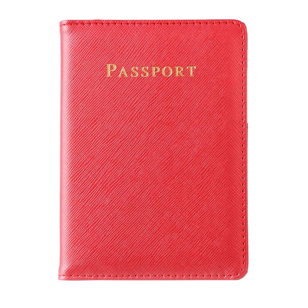 Дорожная обложка для паспорта простая ID карты Кожаная паспорта| |