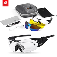 nuckily men and women sunglasses polarized sports cycling glasses mountain bike bicycle riding protection goggles eyewear 3 lens