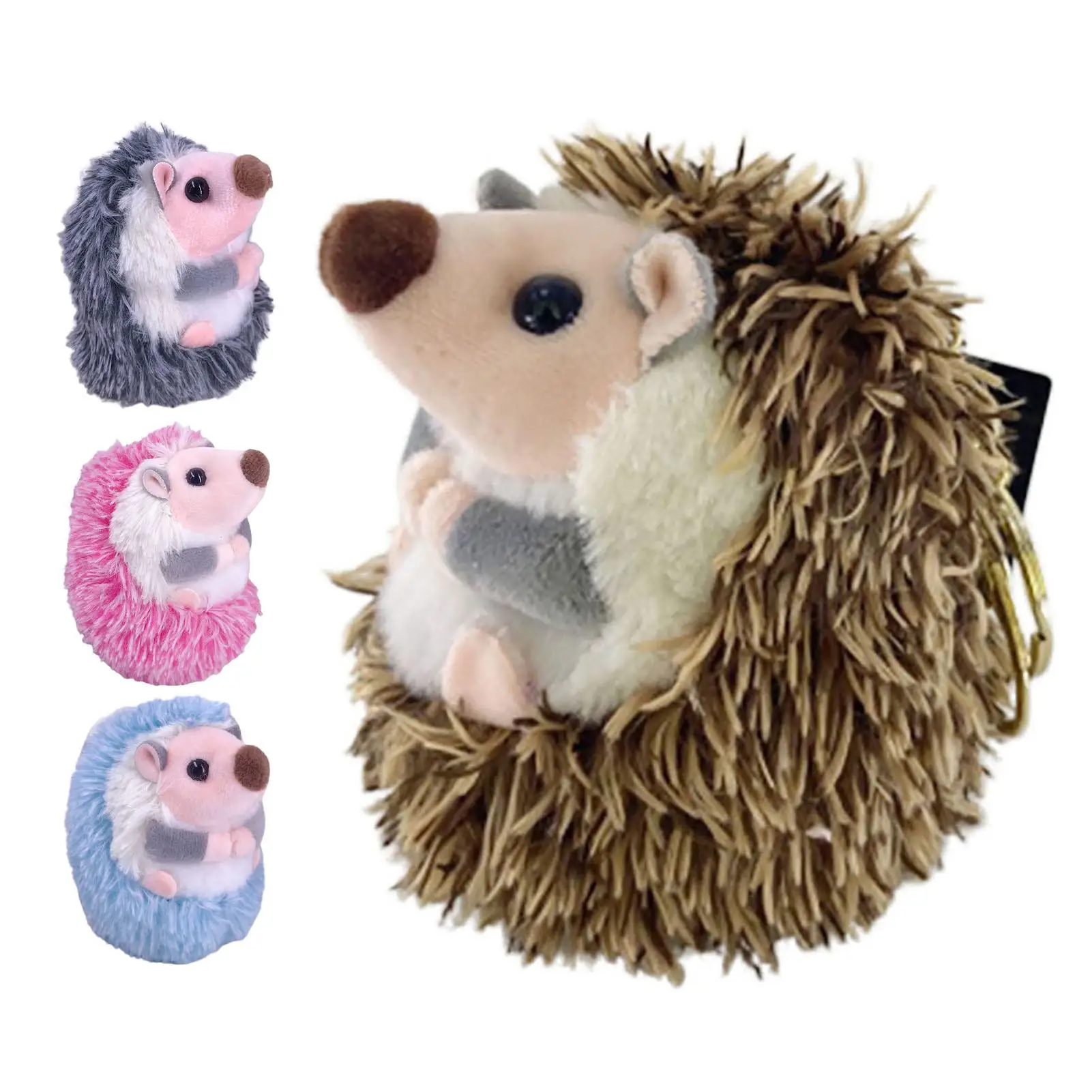 

Cute Kawaii Cartoon Hedgehog Doll Keychain Soft Stuffed Plush Doll Backpack Bag Hanging Pendant for Kids Festival Gift Toys