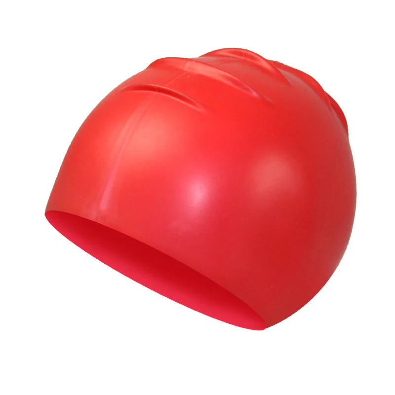 

Hardcover Silica Gel Solid Color Swimming Cap Long Hair Waterproof Head Protection Diving Professional