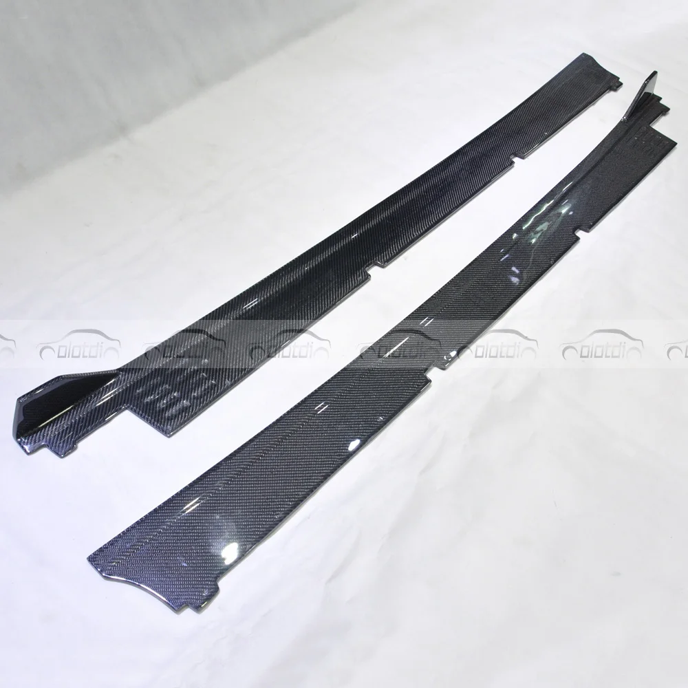 Автомобильный стайлинг боковые юбки из настоящего углеродного волокна