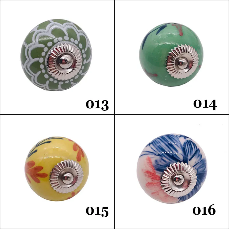 Винтажные европейские керамические ручки разноцветные фарфоровые для детской