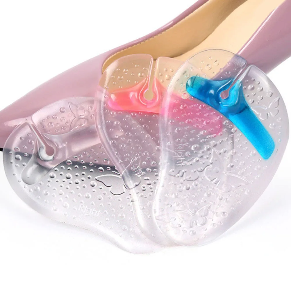 1 пара прозрачные гелевые Вьетнамки стельки скользкие с рисунком бабочки для