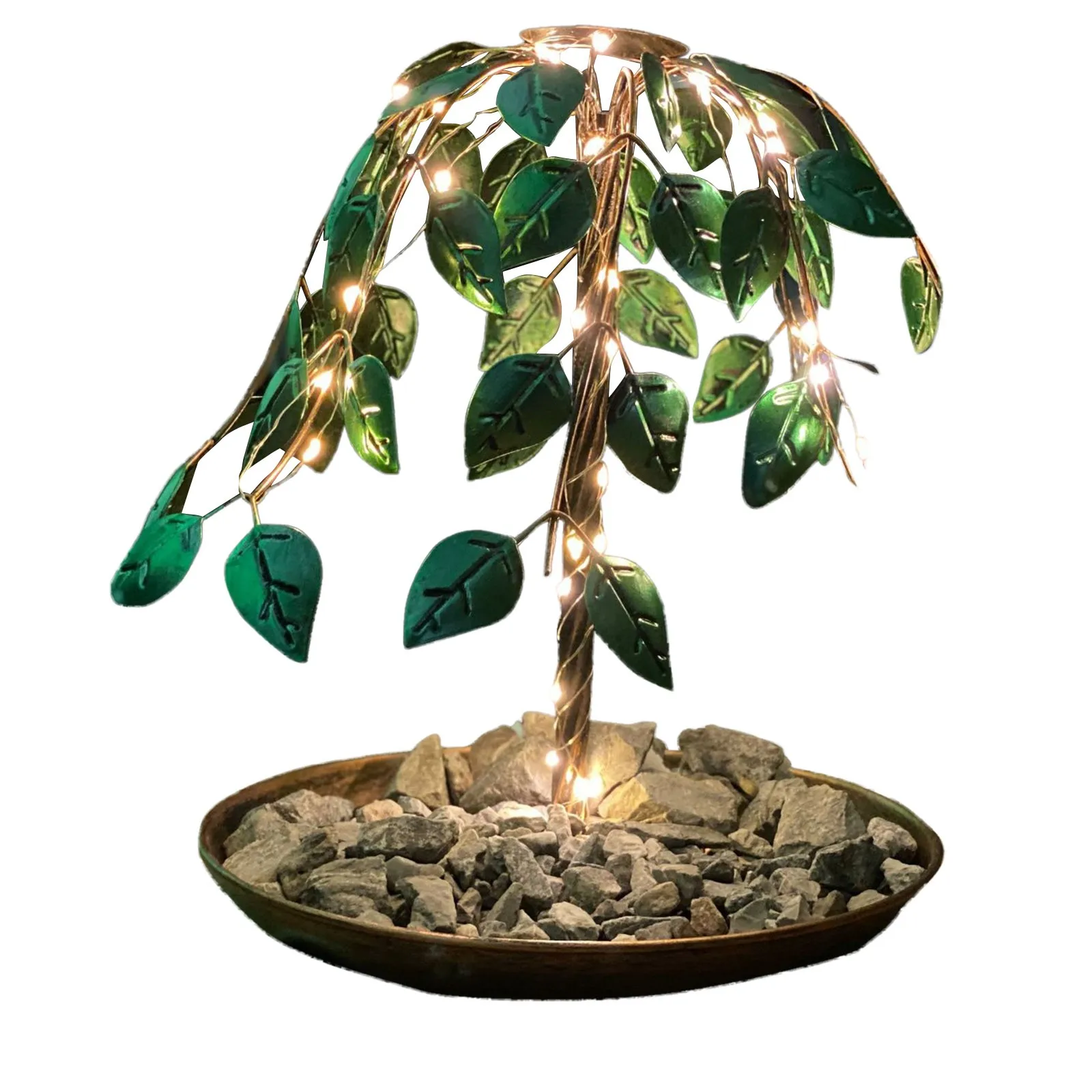 Wrought Iron Simulation Willow Tree Fountain Light Water Including Figurines Bedroom Home Decor | Дом и сад