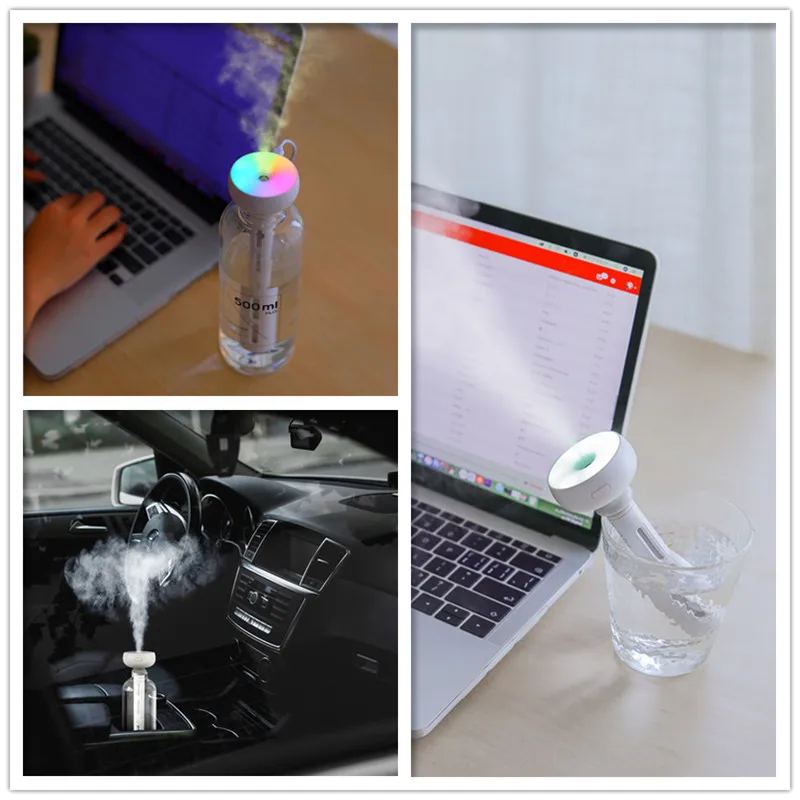 

D01 Factory OEM Car Bottle Donuts Humidifier Plant Ultrasonic Cool Mist Maker Air Humidifier