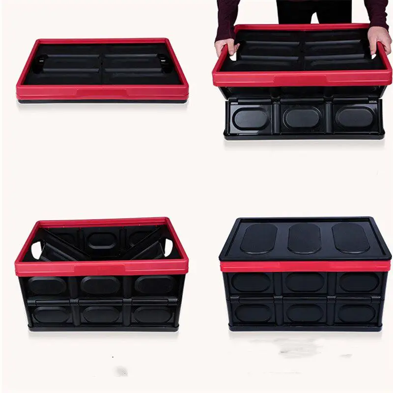 30L 55L Foldable Car Trunk Storage Box Plastic Multi-function Organizer for Auto Truck Jeep SUV Travel | Автомобили и мотоциклы