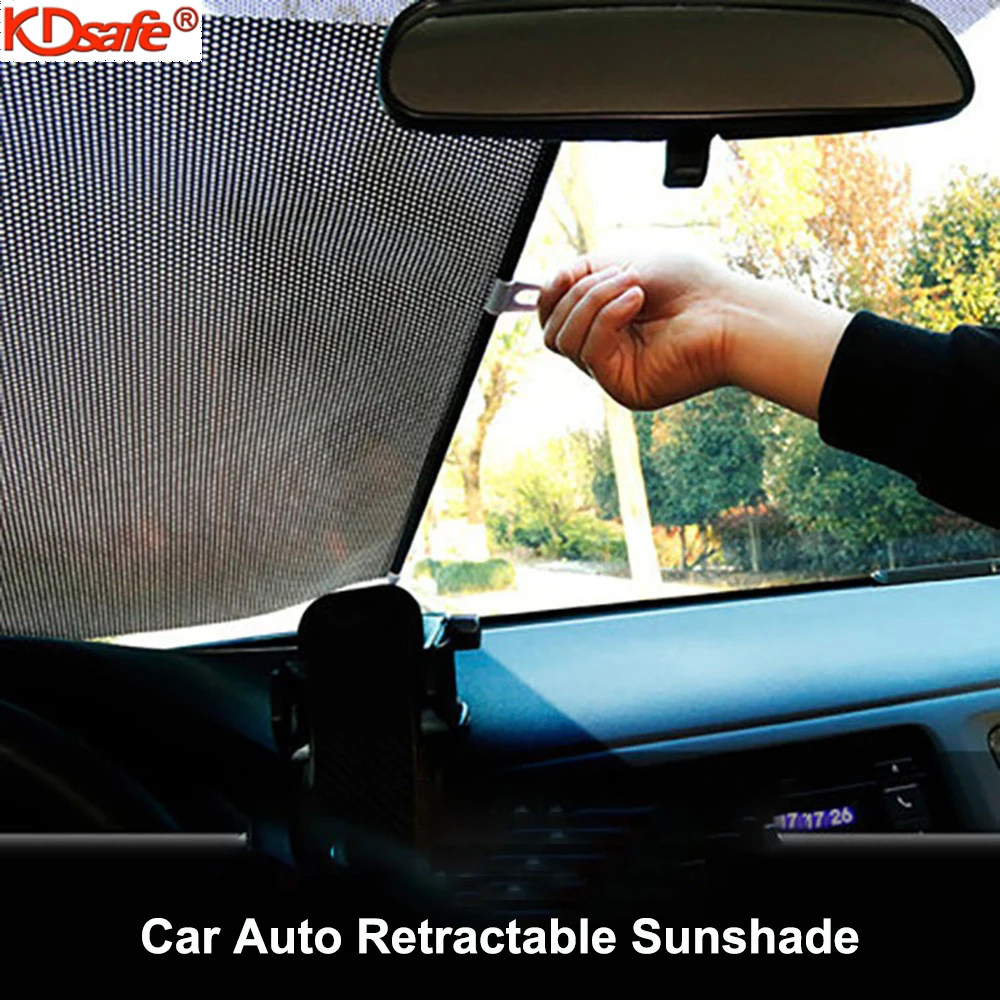 

Car Auto Retractable Sun Shade Protector Parasol Front Window Sunshade Cover Curtains Interior Windshield Protection Accessories
