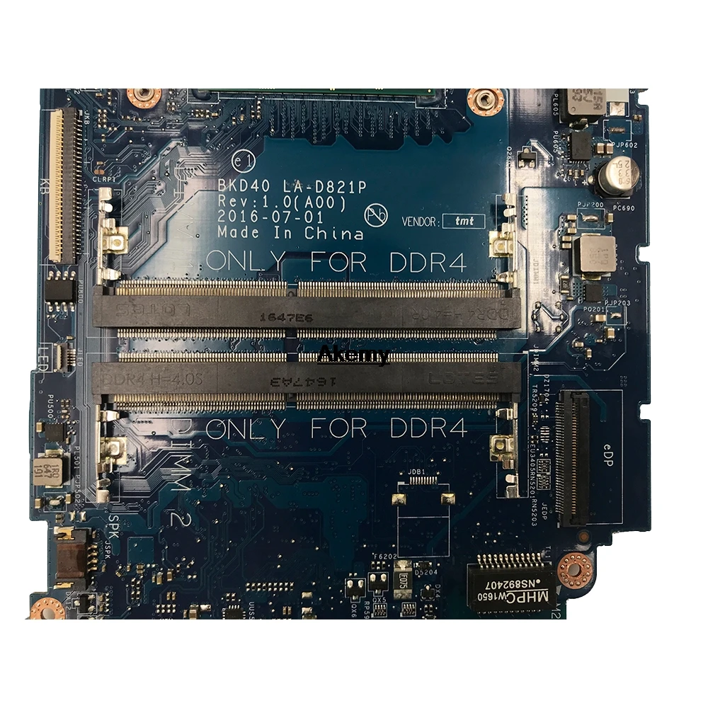 

LA-D821P 07T87H 0V736W 05 CPRV For DELL INSPIRON 7460 7560 motherboard BKD40 LA-D821P REV: 1.0 (A00) i5-7200U Testing work 100%