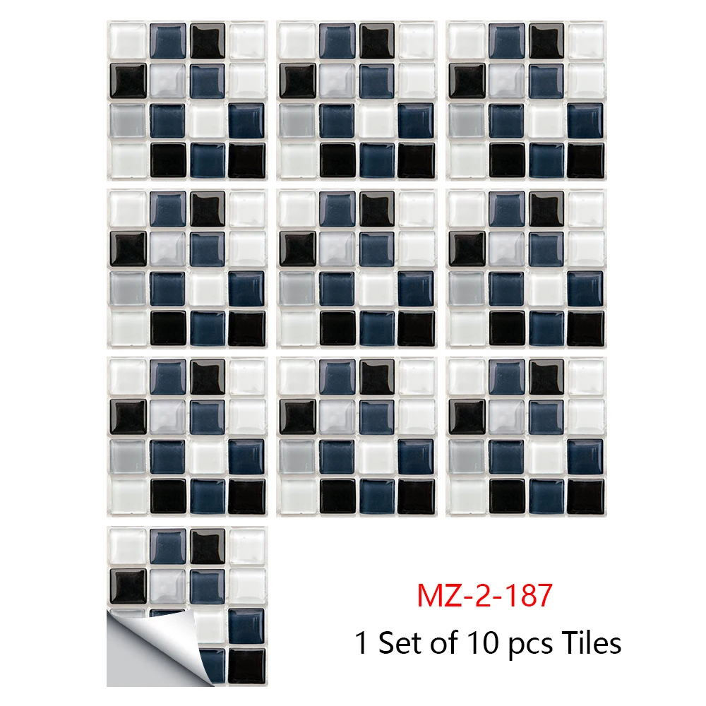 

Simple Style Flat Mosaic Hard Tiles Wall Sticker Kitchen Wardrobe Tables Home Decor Wallpaper Peel & Stick Vinly Wall Poster
