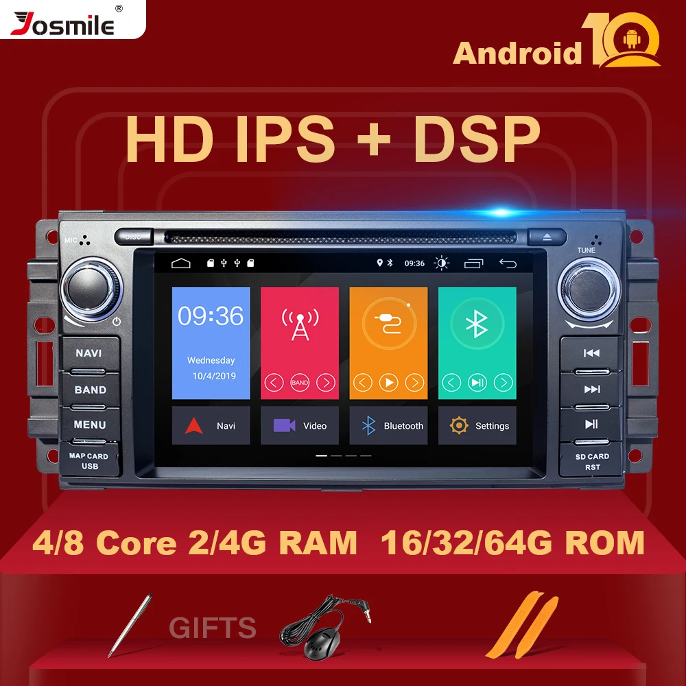 DSP IPS 8 ядерный 4 Гб ОЗУ Android 10 автомобильный DVD плеер для Jeep Grand Cherokee Chrysler 300C Compass Patriot