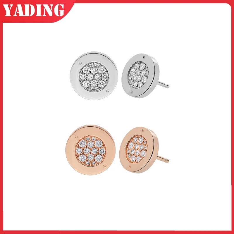 

Hot sale high quality fit Original 925 sterling silver earrings for women with rose gold classic couple jewelry wedding gift