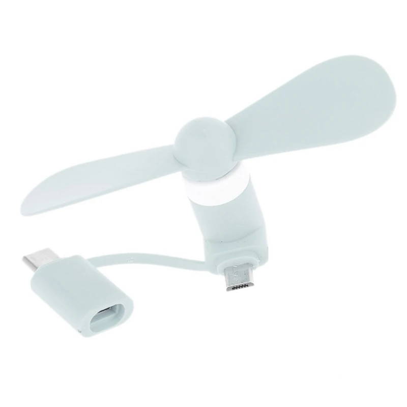 Универсальный мини-вентилятор Type C Micro USB OTG беззвучный вентилятор для мобильного