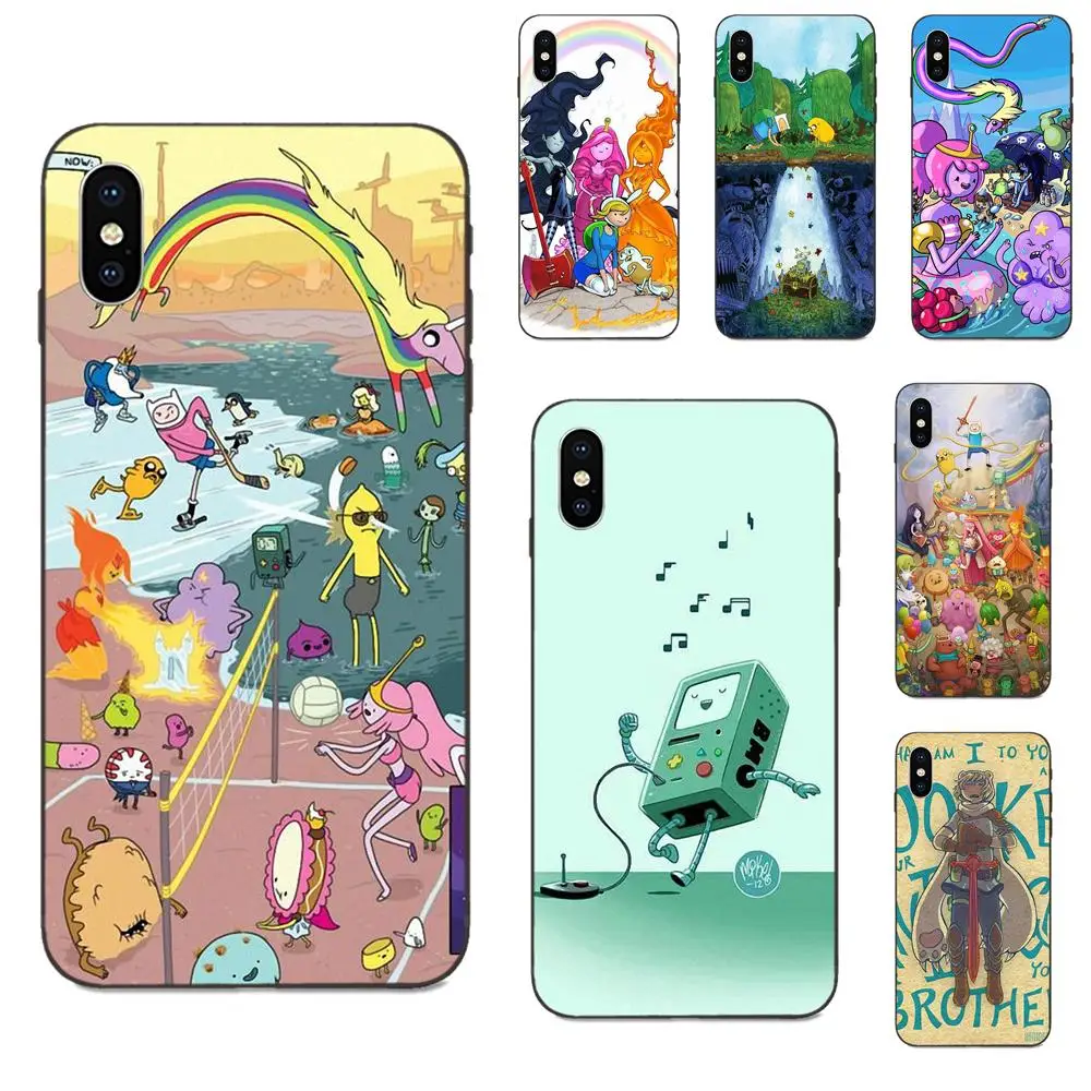 Для Apple iPhone 4 4S 5 5S SE 6 6S 7 8 Plus X XS Max XR ТПУ рисунок приключения времени японская шутка |