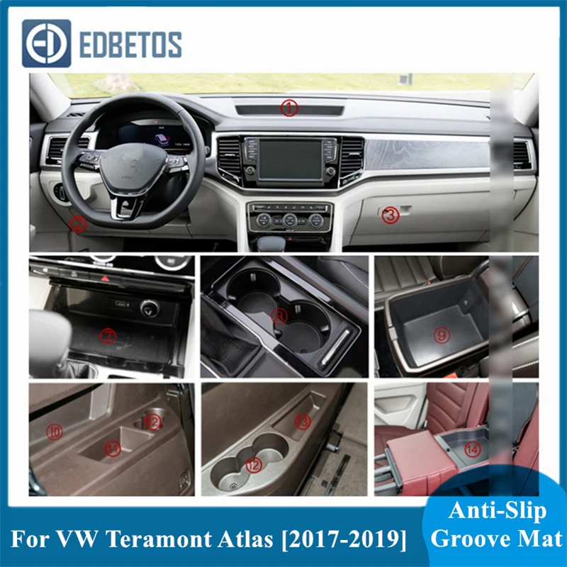 Автомобильный Гаджет площадку для VW Teramont Atlas 2017 2018 2019 2020 Volkswagen аксессуары гелевая