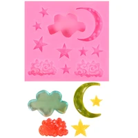 star moon shape silicone mould diy fondant cake mold gummy chocolate mold kitchen baking appliance cake decorating pastry tool